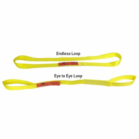 AFTERMARKET 4' Long x 1" Wide Eye-To-Eye Loop Nylon Lifting Sling - Universal Fit OTK20-0244